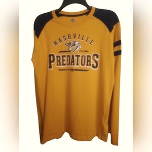 NHL Gold and Black Apparel Med Nashville Predators